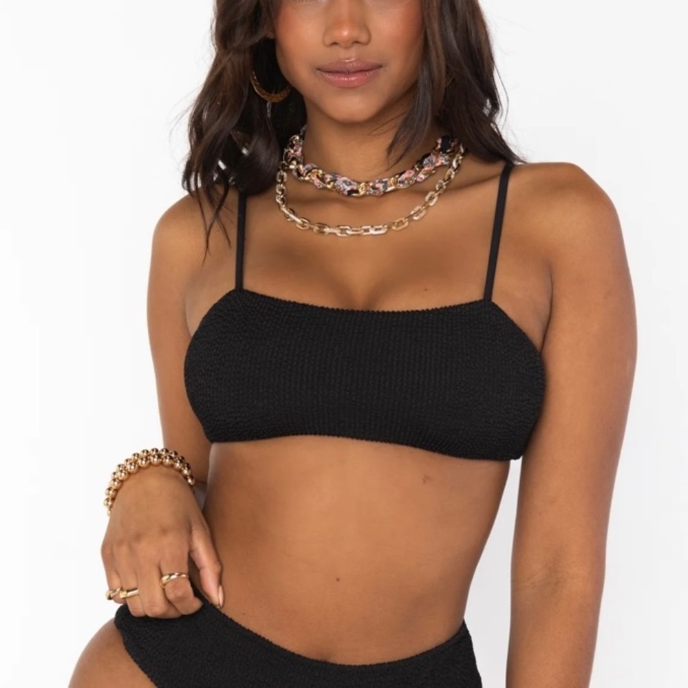 NWT Show Me Your Mumu Black Bikini Top